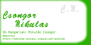 csongor mikulas business card